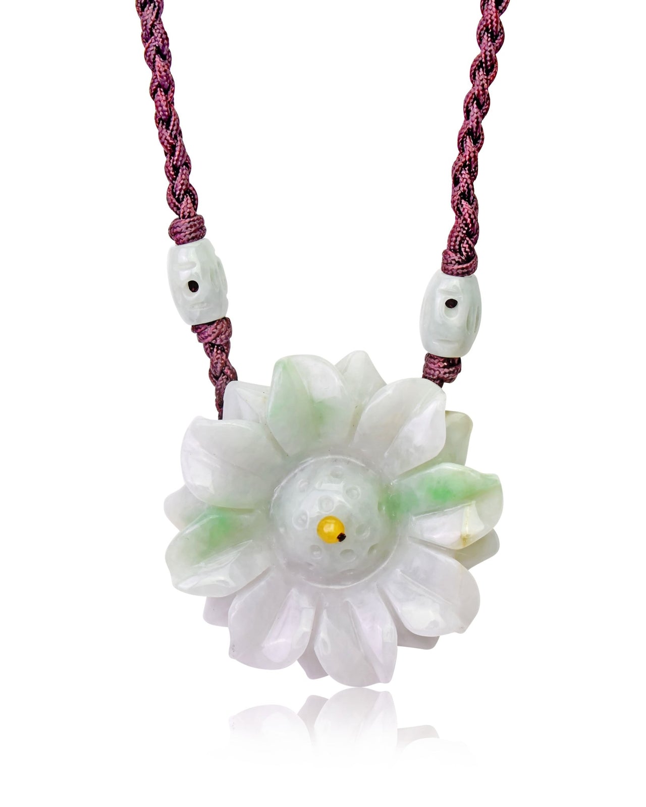 Radiate Joy with the Sunflower Floral Jade Pendant NecklaceNecklacesSerenity Jade
