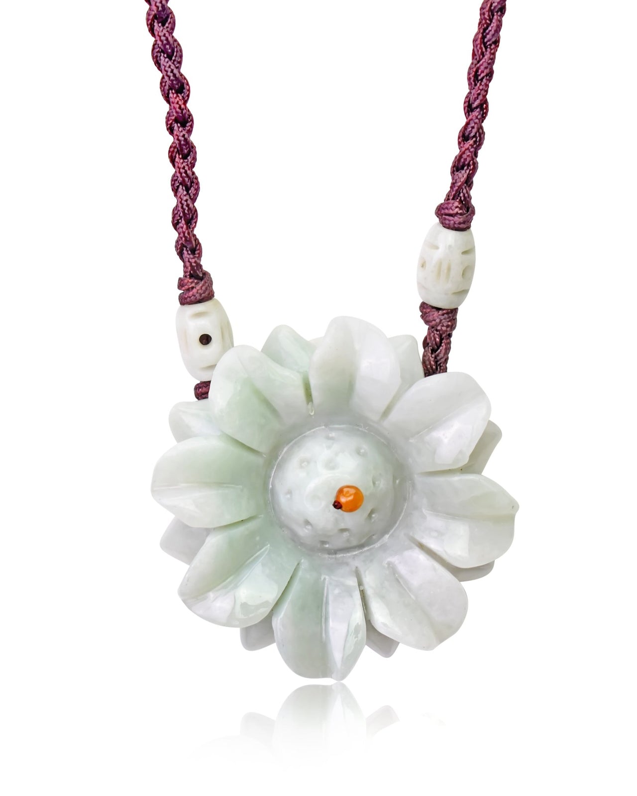 Radiate Joy with the Sunflower Floral Jade Pendant NecklaceNecklacesSerenity Jade