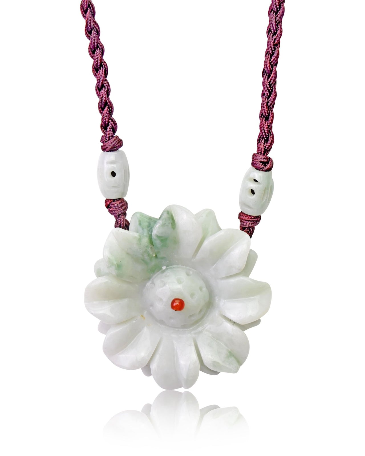 Radiate Joy with the Sunflower Floral Jade Pendant NecklaceNecklacesSerenity Jade