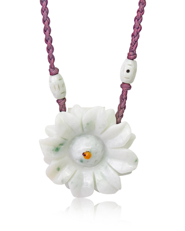 Radiate Joy with the Sunflower Floral Jade Pendant NecklaceNecklacesSerenity Jade