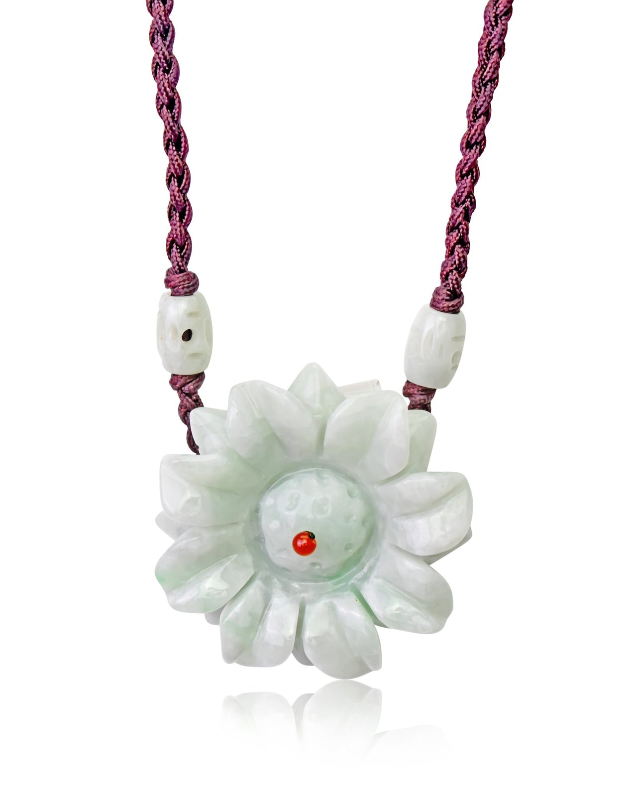 Radiate Joy with the Sunflower Floral Jade Pendant NecklaceNecklacesSerenity Jade
