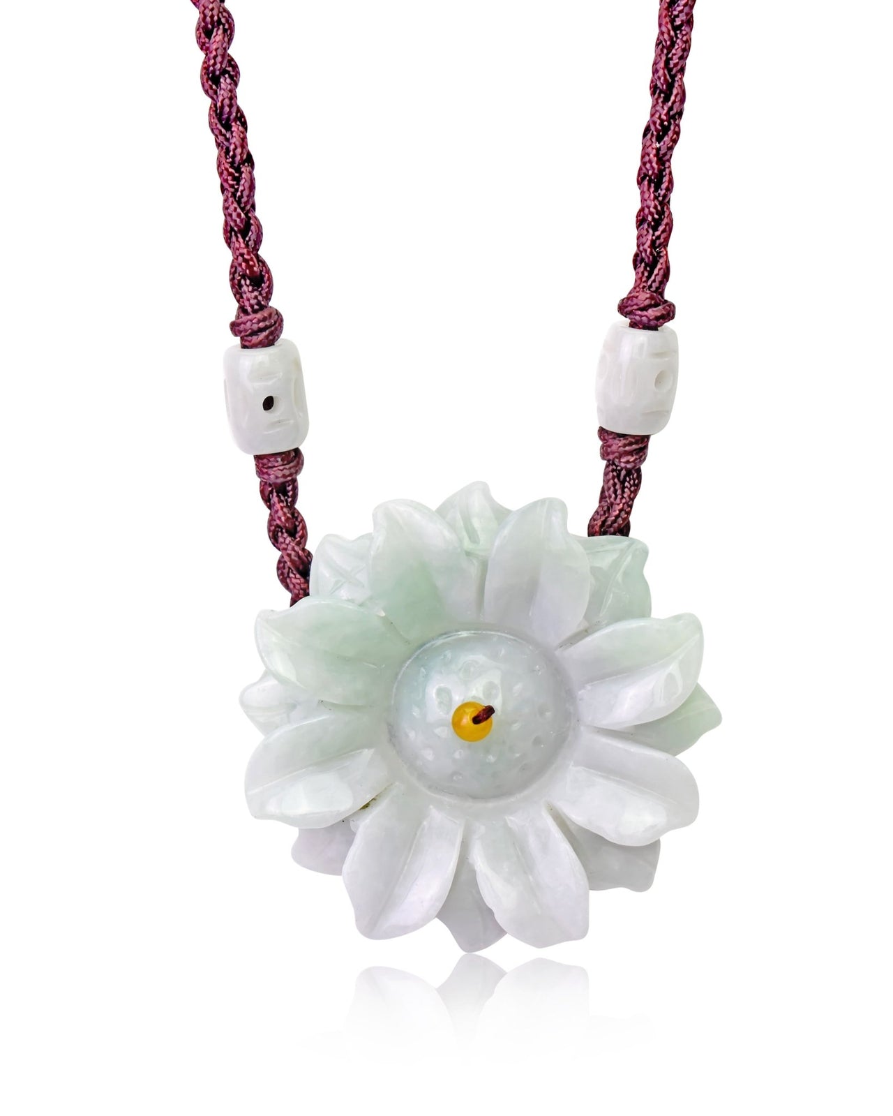 Radiate Joy with the Sunflower Floral Jade Pendant NecklaceNecklacesSerenity Jade