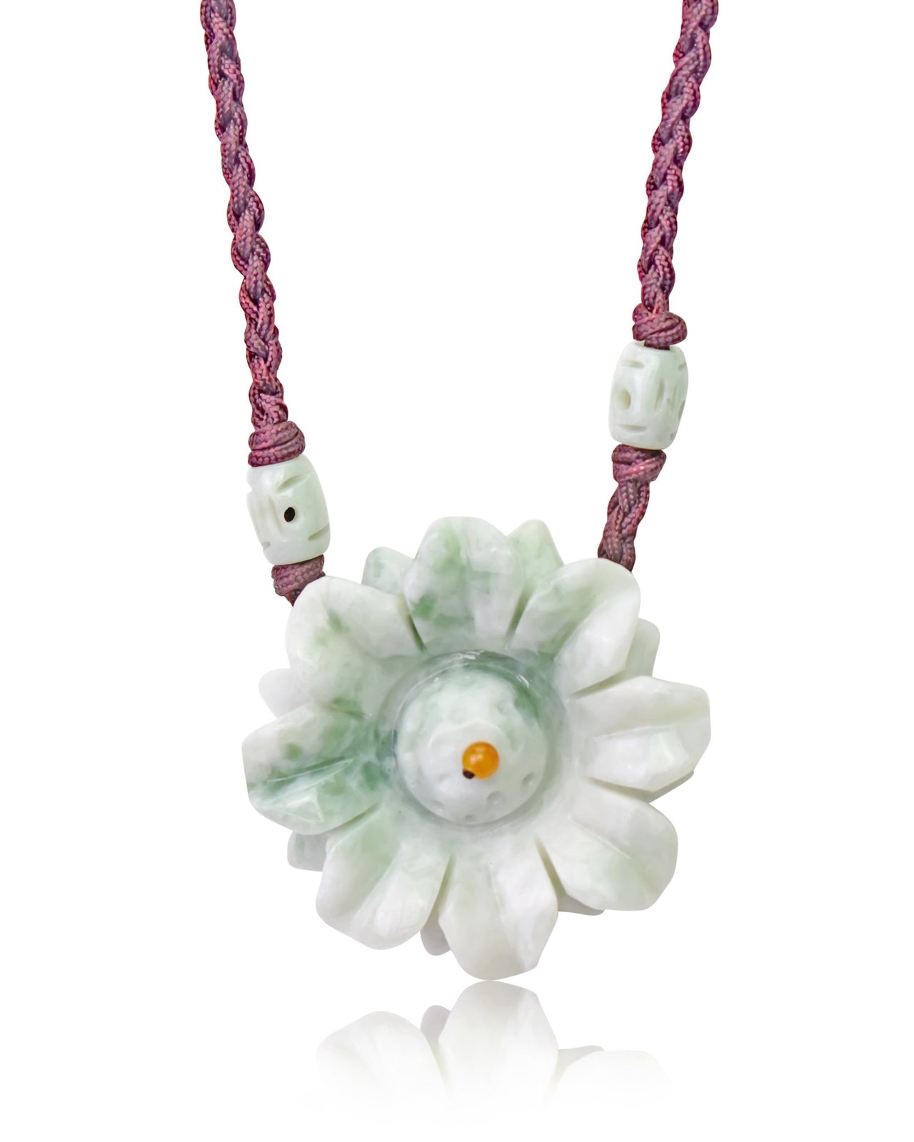 Radiate Joy with the Sunflower Floral Jade Pendant NecklaceNecklacesSerenity Jade