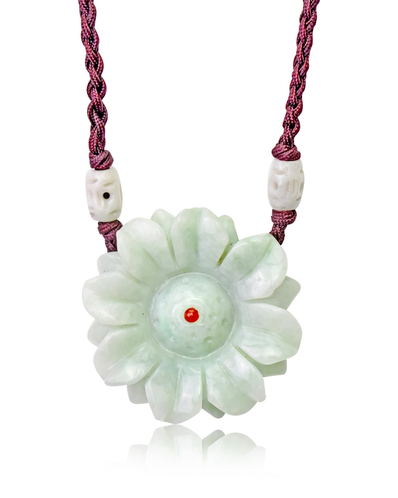 Radiate Joy with the Sunflower Floral Jade Pendant NecklaceNecklacesSerenity Jade