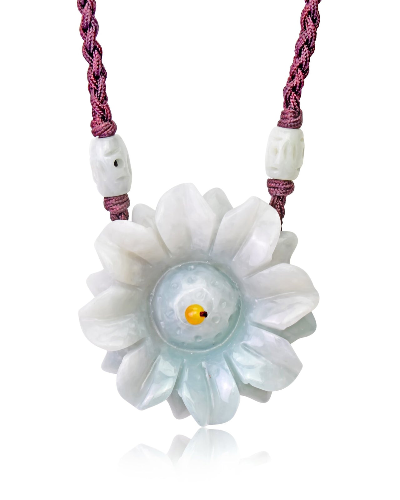 Radiate Joy with the Sunflower Floral Jade Pendant NecklaceNecklacesSerenity Jade