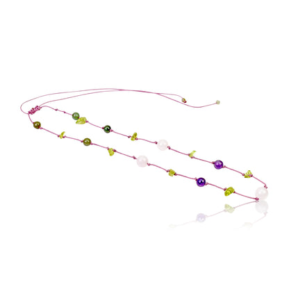 Rose Quartz Bead Necklace a Love Necklace for Mother’s Day Necklace with Birthstones Gift for Abundance and Well-Being