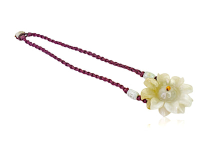 Jade Necklace Women’s Sunflower Necklace a Jade Choker for Her Sunflower Pendants for Joy and Inner Strength Birthday Gift