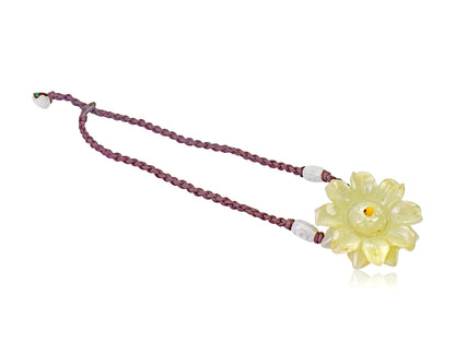 Jade Choker for Her Sunflower Pendants for Joy and Inner Strength Mother's Day Gift