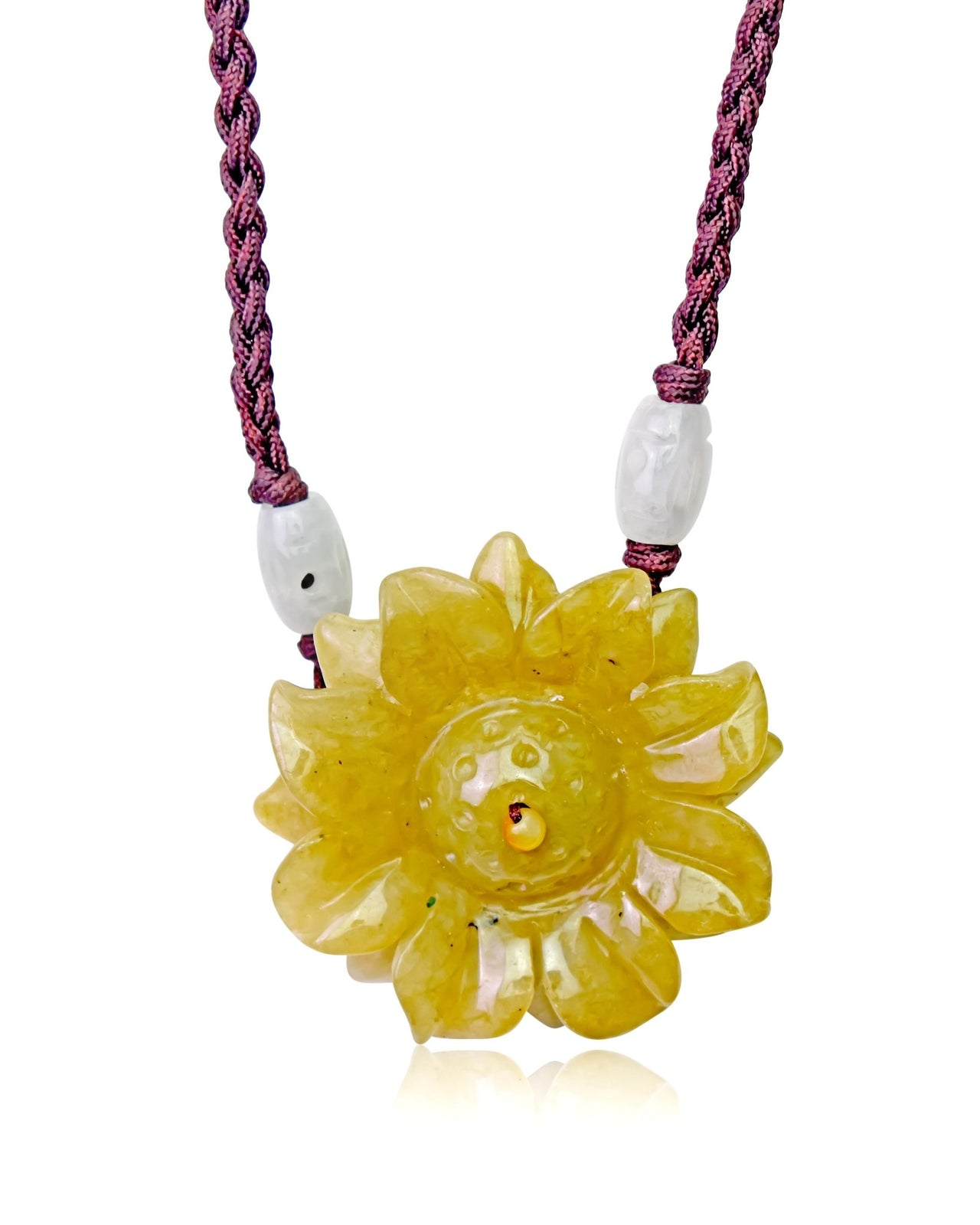 Mystical Women’s Sunflower Necklace a Jade Choker for Her Sunflower Pendants for Joy and Inner Strength Birthday Gift