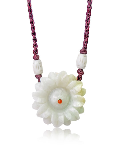 Jade Choker for Her Sunflower Pendants for Joy and Inner Strength Birthday Gift