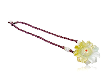 Sunflower Necklace a Jade Choker for Her Sunflower Pendants for Joy and Inner Strength Birthday Gift
