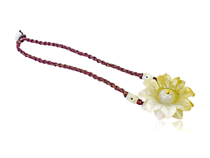 Mystical Women’s Sunflower Necklace a Jade Choker for Her Sunflower Pendants Birthday Gift