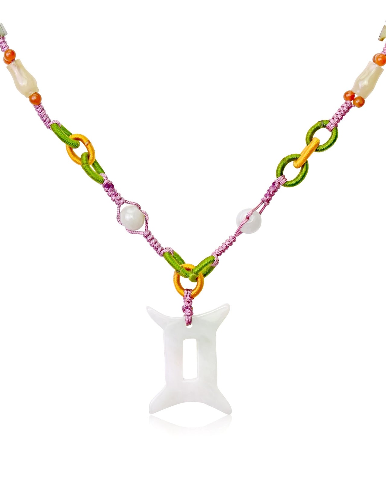 Represent the Gemini Sign with a Handmade Jade PendantNecklacesSerenity Jade