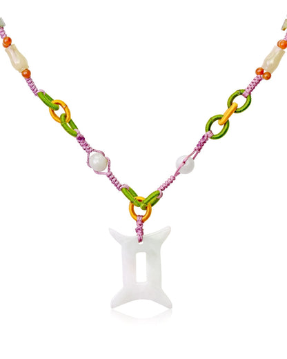 Gemini Pendant For Unisex Gemini Birthstone Necklace Birthday Gift Gemini Astrology Necklace