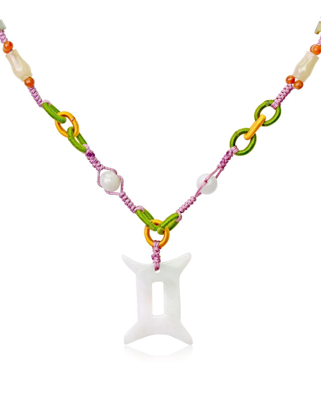 Represent the Gemini Sign with a Handmade Jade PendantNecklacesSerenity Jade
