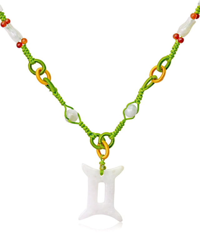 Represent the Gemini Sign with a Handmade Jade PendantNecklacesSerenity Jade