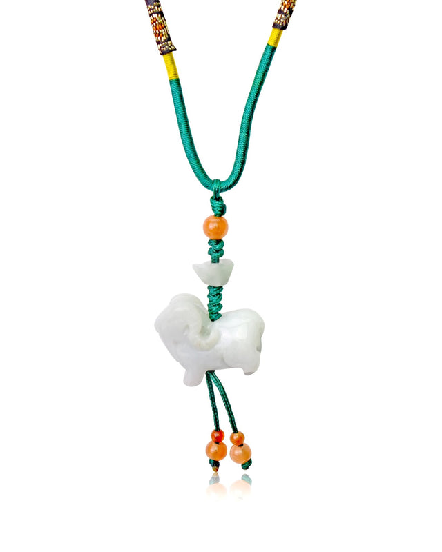 Sheep Zodiac Jade Necklace - Symbol of Kindness, Imagination, and EleganceNecklacesSerenity Jade