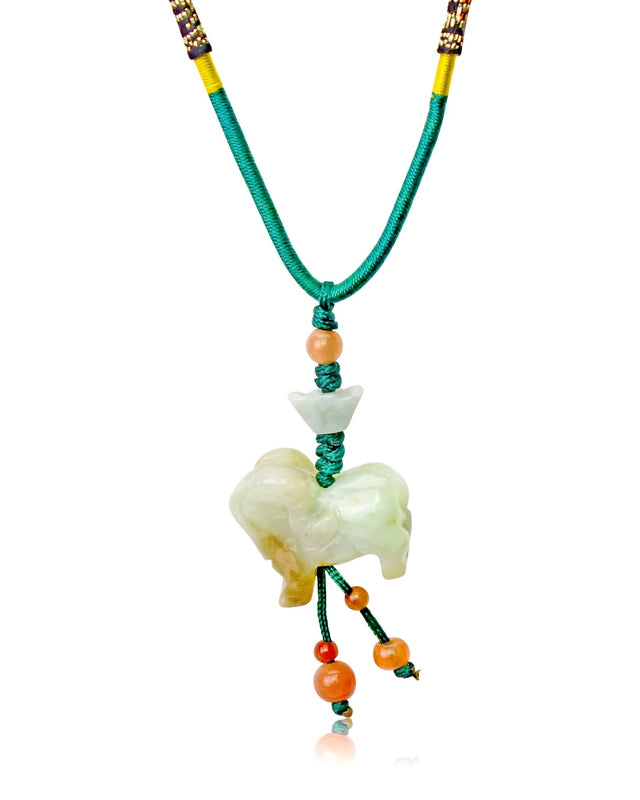 Sheep Zodiac Jade Necklace - Symbol of Kindness, Imagination, and EleganceNecklacesSerenity Jade