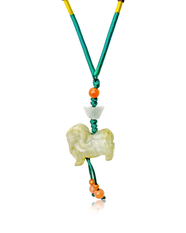 Sheep Zodiac Jade Necklace - Symbol of Kindness, Imagination, and EleganceNecklacesSerenity Jade