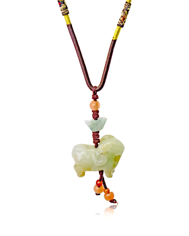 Sheep Zodiac Jade Necklace - Symbol of Kindness, Imagination, and EleganceNecklacesSerenity Jade