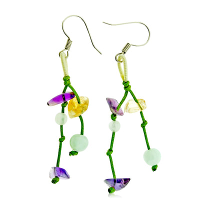 Amethyst and Citrine Jewelry A Citrine Dangle Earrings for Women Citrine and Amethyst Birthday Gift for Clarity and Serenity