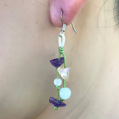 Amethyst and Citrine Jewelry a Citrine Dangle Earrings for Her Citrine and Amethyst Birthday Gift for Clarity and Confidence