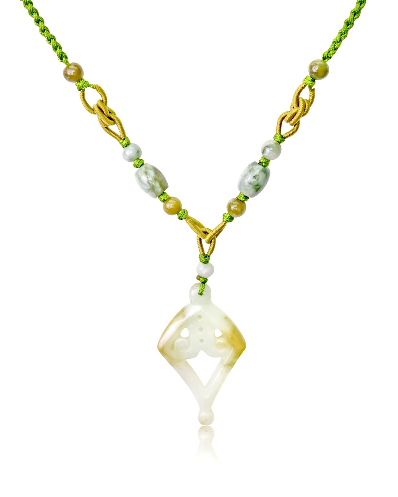Shine Bright with the Diamond & Lace Jade Pendant NecklaceNecklacesSerenity Jade