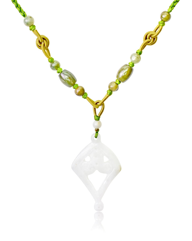 Shine Bright with the Diamond & Lace Jade Pendant NecklaceNecklacesSerenity Jade