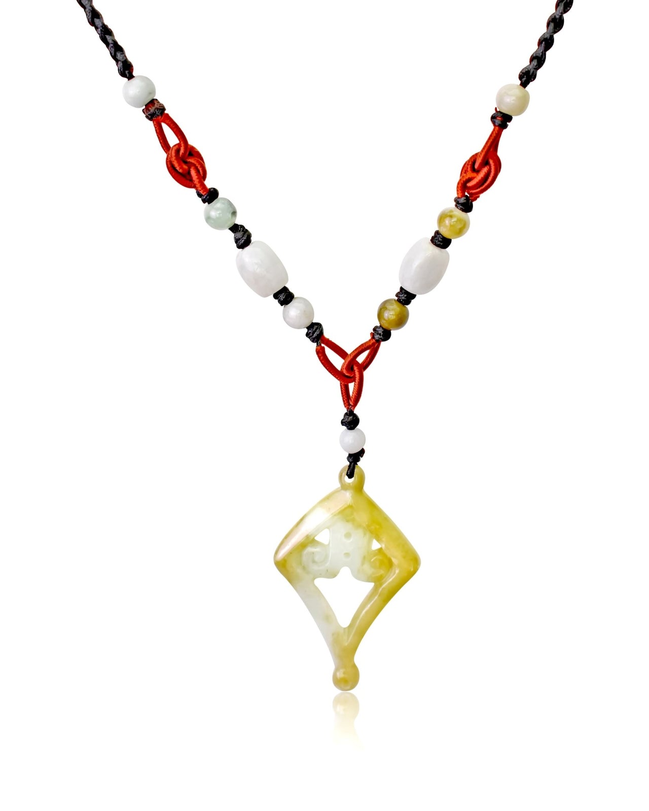 Shine Bright with the Diamond & Lace Jade Pendant NecklaceNecklacesSerenity Jade