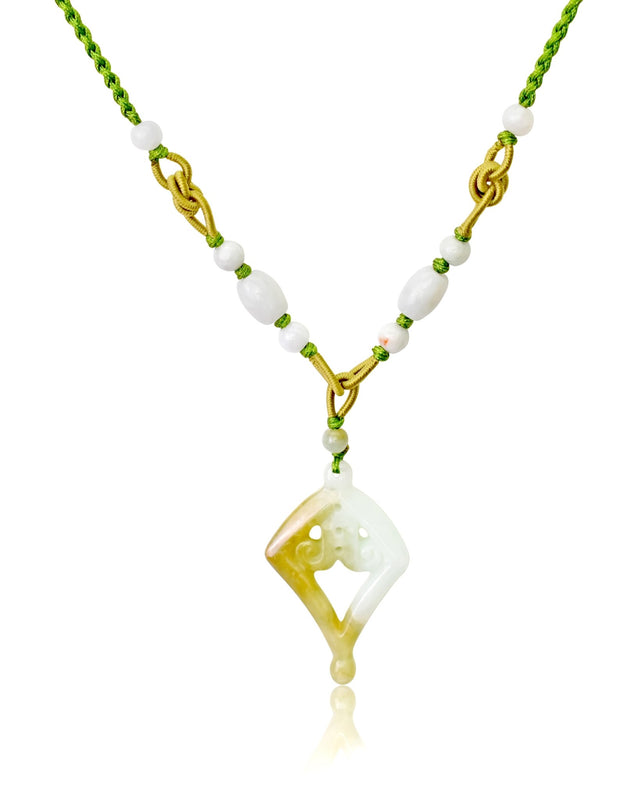 Shine Bright with the Diamond & Lace Jade Pendant NecklaceNecklacesSerenity Jade