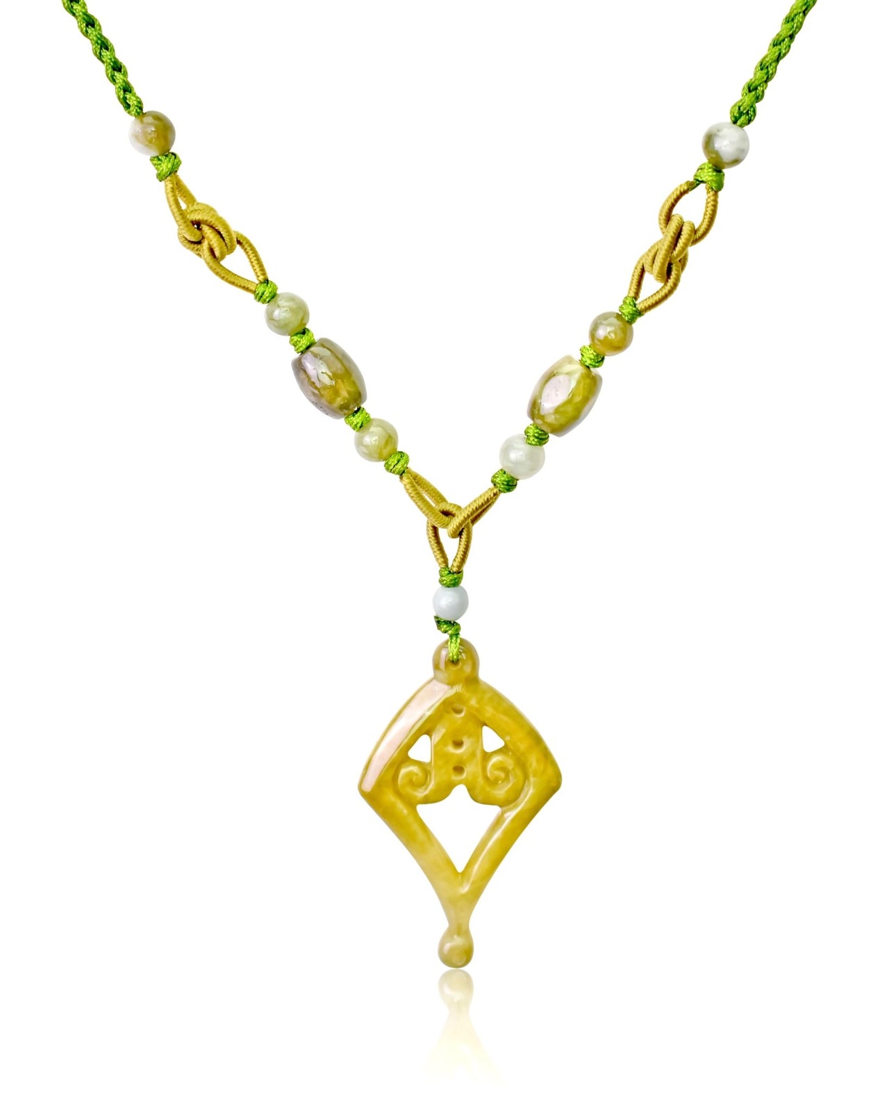 Shine Bright with the Diamond & Lace Jade Pendant NecklaceNecklacesSerenity Jade