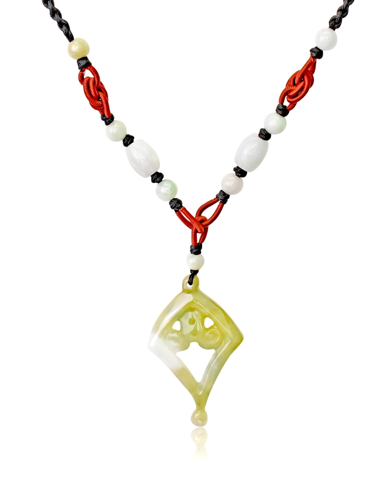 Shine Bright with the Diamond & Lace Jade Pendant NecklaceNecklacesSerenity Jade