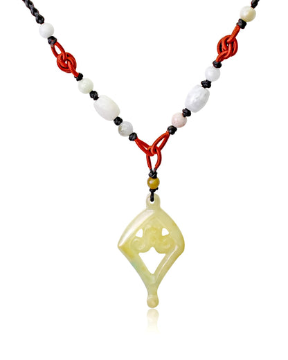 Jade Necklace Diamond Shaped Jewelry An Anniversary Necklace For Women’s Handmade Jewelry An Unforgettable Anniversary Gift
