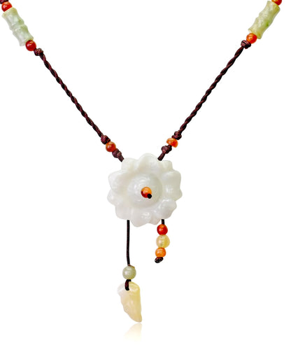 Sunflower Pendant Flower Necklace for Her Mystical Necklace Sunflower for Joyful Birthday Gift