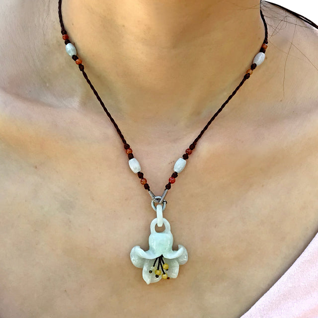 Women Creeping Bell Flower a Necklace with a Flower for Her Personalized Necklace Anniversary Gift of Peace and Abundance
