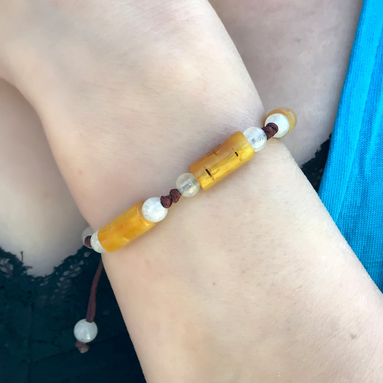 Show off your charm with the unique cylindrical jade beads BraceletBraceletsSerenity Jade