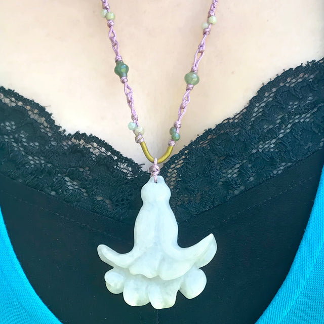 Show Off Your Style with Creative Bellflower Jade NecklaceNecklacesSerenity Jade