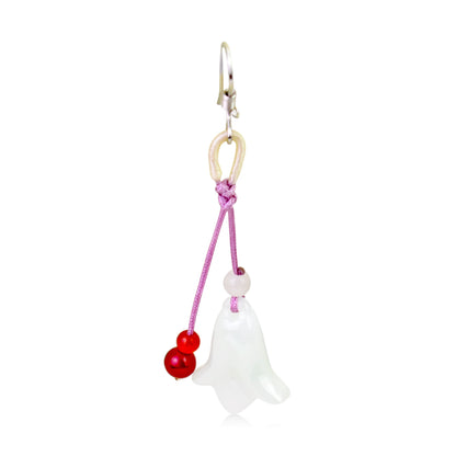 Romantic Flower Earrings Drop A White Bell Flower For Women Gemstone Flower Earrings Valentine's Day Gift