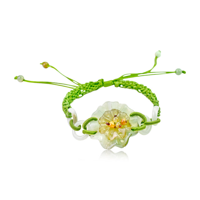 Show Off Your Unique Style with Amazing Triple Layer Flower Jade BraceletBraceletsSerenity Jade