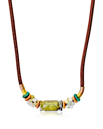 Men Mystical Beaded Tube Necklace a Classic Statement Jewelry for Him Tube Necklace Father’s Day Gift