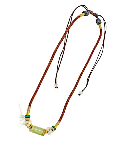 One-of-a-kind Mystical Beaded Tube Necklace a Classic Statement Jewelry for Unisex Tube Necklace Mother’s Day Gift