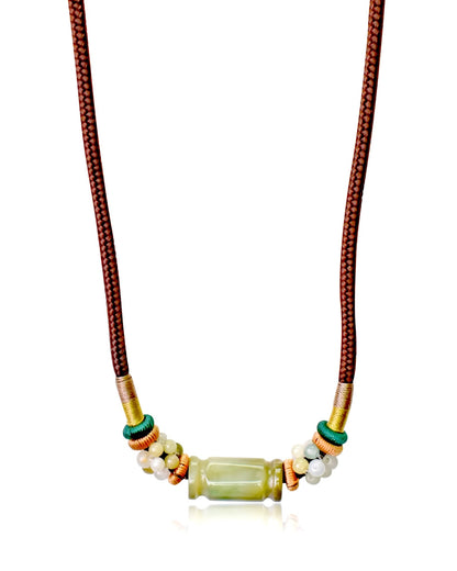 Handcrafted Mystical Beaded Tube Necklace a Classic Statement Jewelry for Women Tube Necklace Mother’s Day Gift