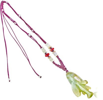 Trout Necklace an Ocean Jewellery Green Jade Stone Necklace Unisex for Peace and Flow Mother's Day or Father's Day Gift