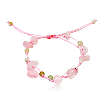 Pink Quartz Bracelet With Rose Quartz For Women Rose Quartz Bracelet Beads Valentine’s Day Gift Filled With Romantic Energy