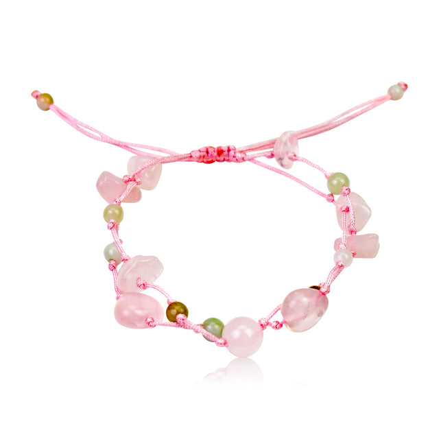 Pink Quartz Bracelet With Rose Quartz For Women Rose Quartz Bracelet Beads Valentine’s Day Gift Filled With Romantic Energy