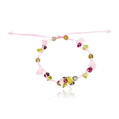 Natural Stone Bracelets with Multi Gemstone Pendant a Gemstone Bracelets for Women Inspiring Peace, Love, and Confidence
