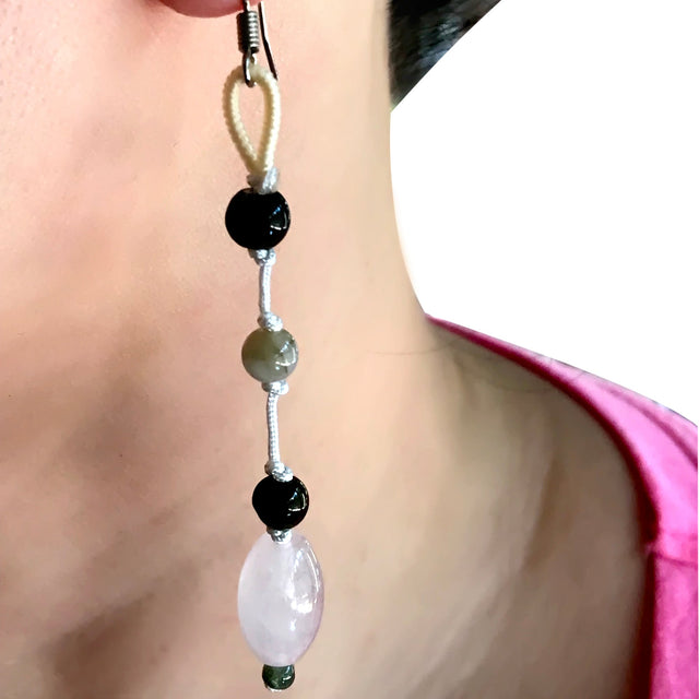 Spring Into Style with Our Oblong Rose Quartz EarringsEarringsSerenity Jade