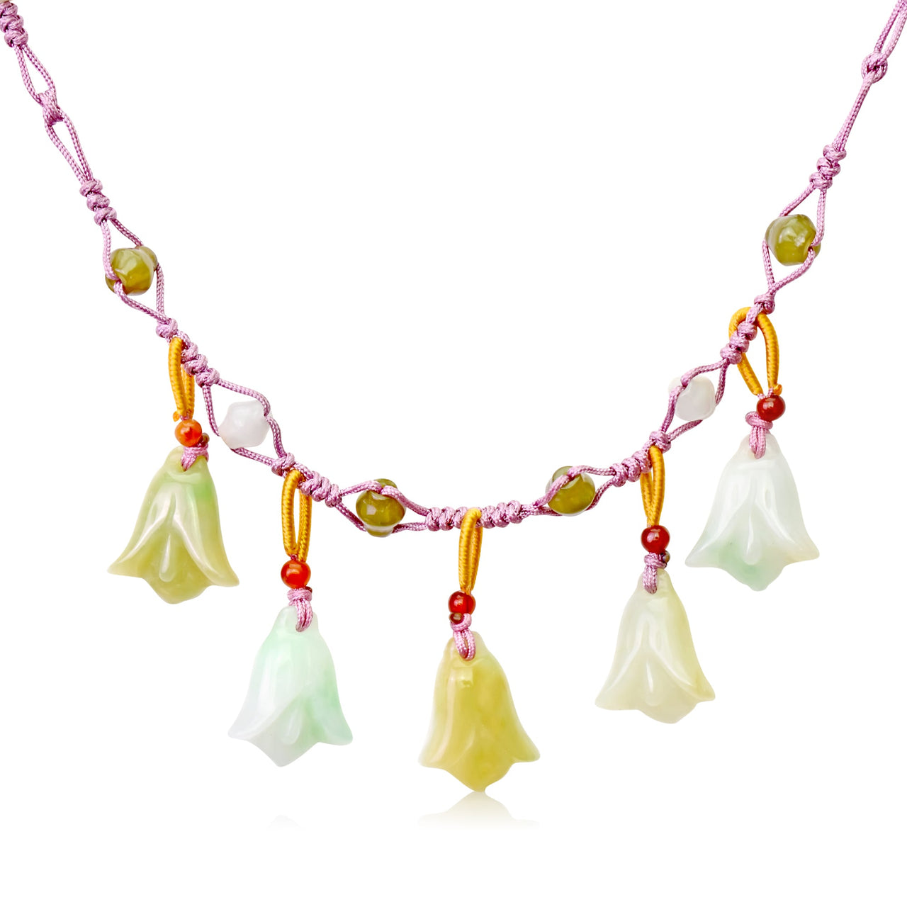 Springtime Dainty Bellflower Handmade Honey NecklaceNecklacesSerenity Jade