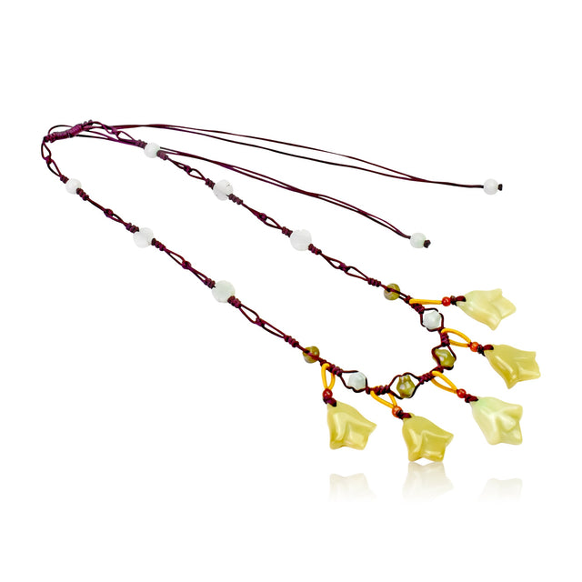 Springtime Dainty Bellflower Handmade Honey NecklaceNecklacesSerenity Jade