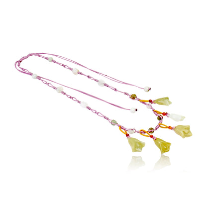 Romantic Elegance Purple Canterbury Bells A Floral Necklace Chain For Ladies Flower With Necklace Anniversary Surprise